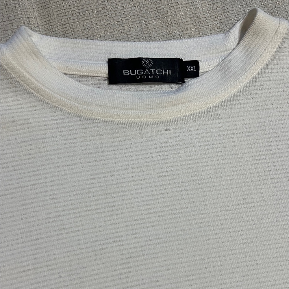 Bugatchi White Short Sleeve Tee